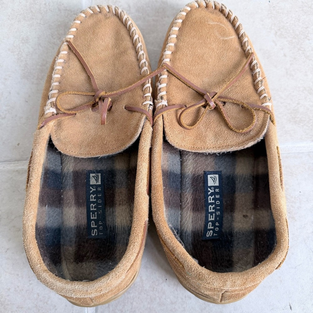Sperry Top Sider Lined Moccasin Slippers Men's Size 11
